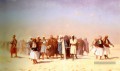 Recrues égyptiennes traversant le désert Orientalisme grec arabe Jean Léon Gérôme